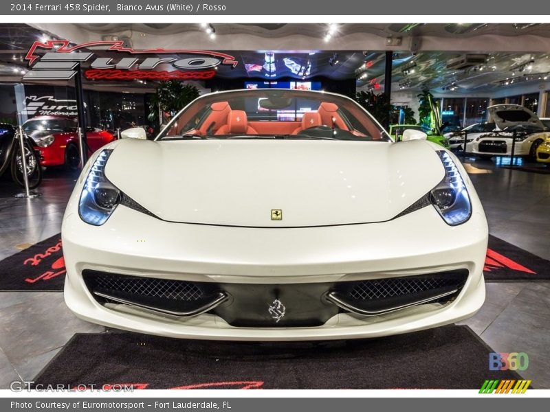 Bianco Avus (White) / Rosso 2014 Ferrari 458 Spider