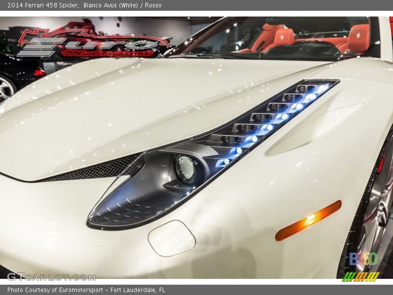 Bianco Avus (White) / Rosso 2014 Ferrari 458 Spider