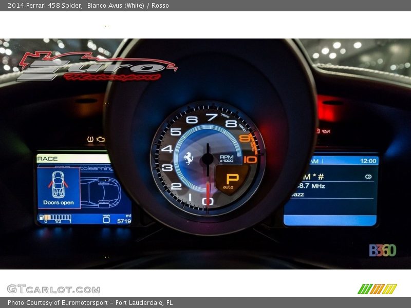 Bianco Avus (White) / Rosso 2014 Ferrari 458 Spider