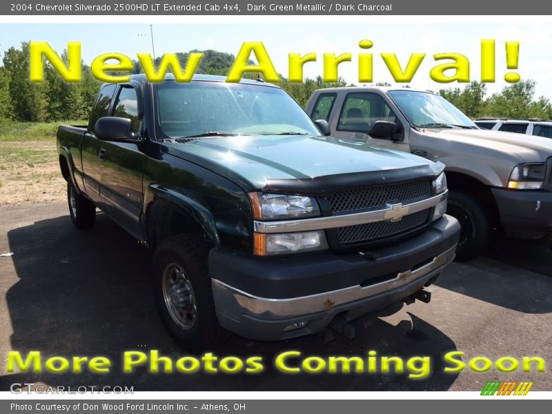 Dark Green Metallic / Dark Charcoal 2004 Chevrolet Silverado 2500HD LT Extended Cab 4x4