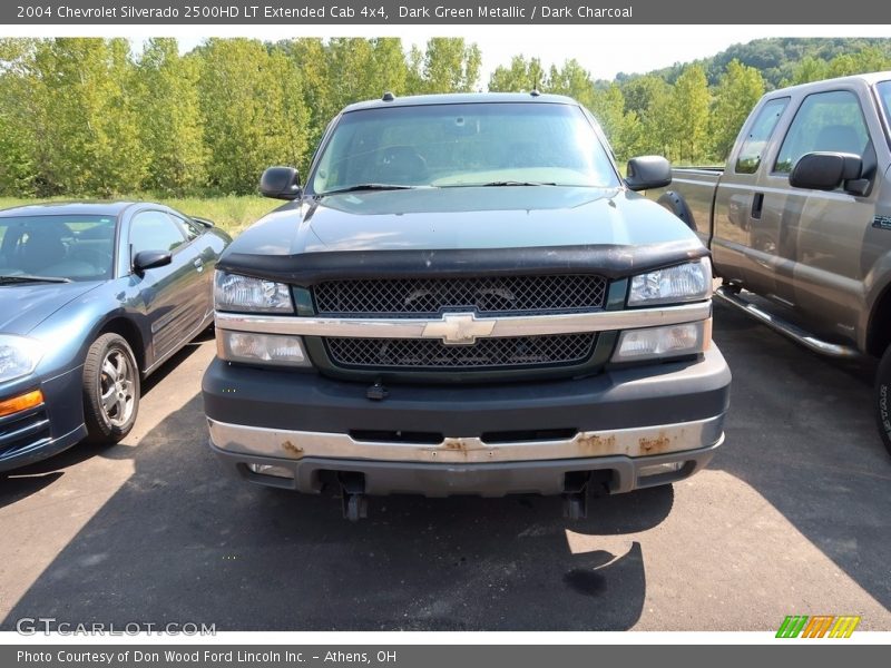 Dark Green Metallic / Dark Charcoal 2004 Chevrolet Silverado 2500HD LT Extended Cab 4x4