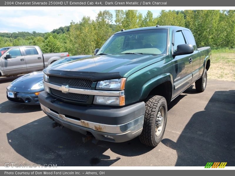 Dark Green Metallic / Dark Charcoal 2004 Chevrolet Silverado 2500HD LT Extended Cab 4x4