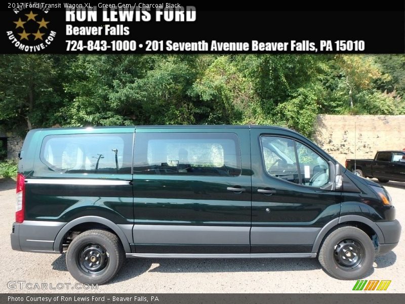 Green Gem / Charcoal Black 2017 Ford Transit Wagon XL