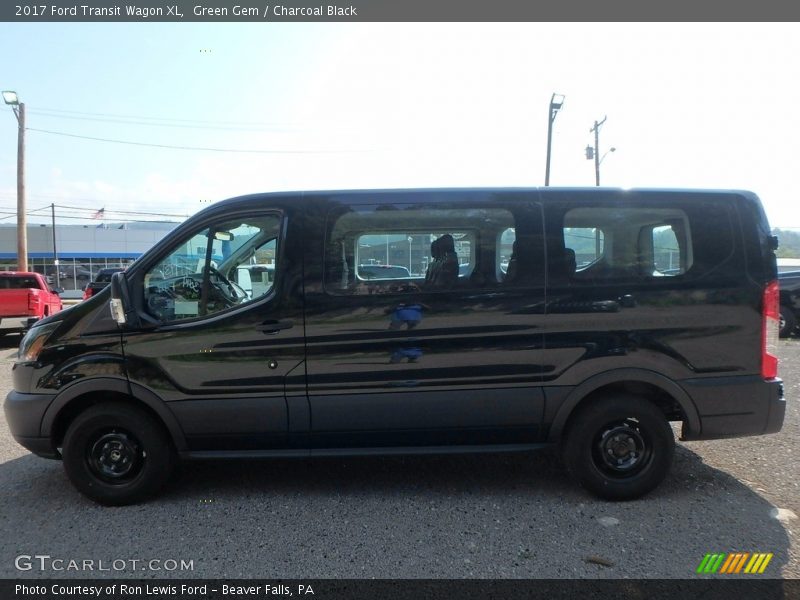 Green Gem / Charcoal Black 2017 Ford Transit Wagon XL
