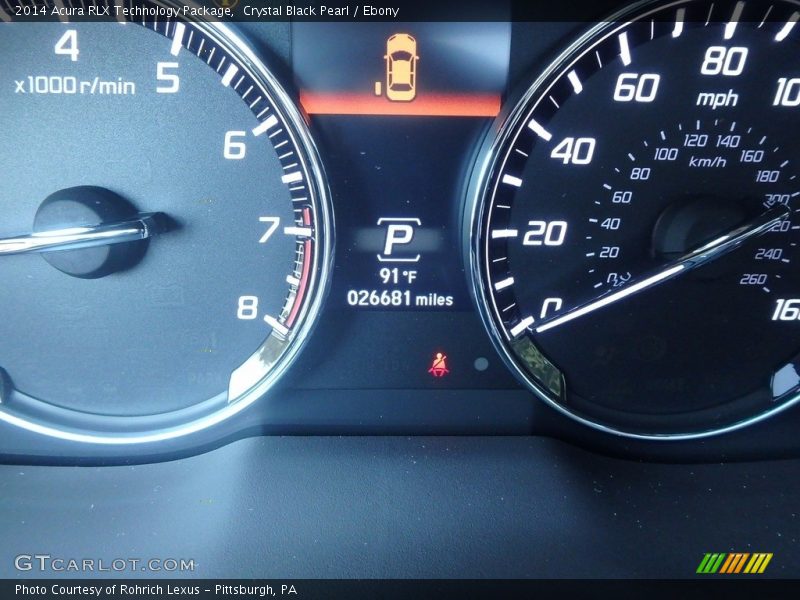 Crystal Black Pearl / Ebony 2014 Acura RLX Technology Package