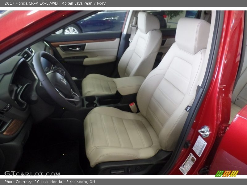 Molten Lava Pearl / Ivory 2017 Honda CR-V EX-L AWD