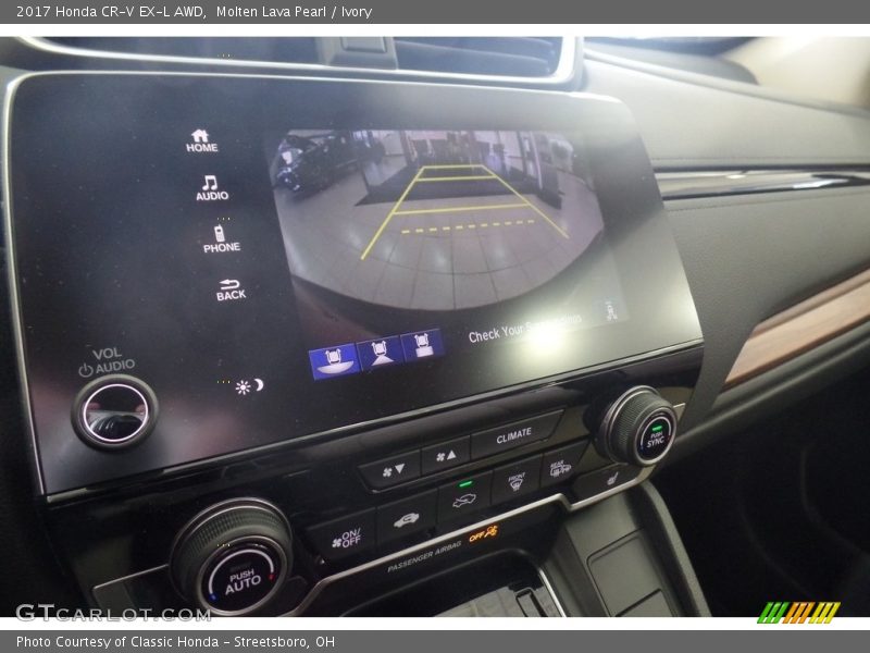 Molten Lava Pearl / Ivory 2017 Honda CR-V EX-L AWD