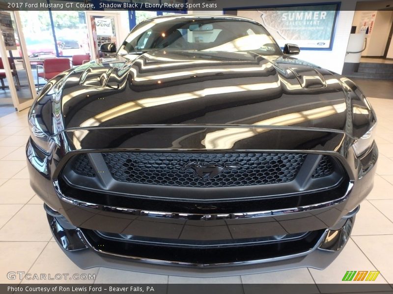 Shadow Black / Ebony Recaro Sport Seats 2017 Ford Mustang GT Coupe