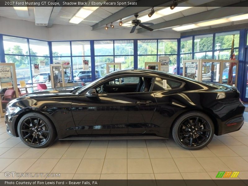 Shadow Black / Ebony Recaro Sport Seats 2017 Ford Mustang GT Coupe