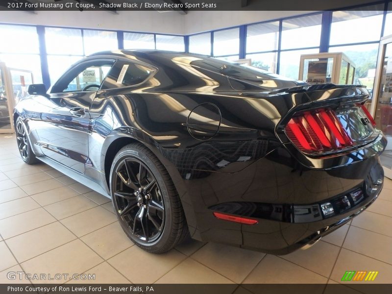 Shadow Black / Ebony Recaro Sport Seats 2017 Ford Mustang GT Coupe