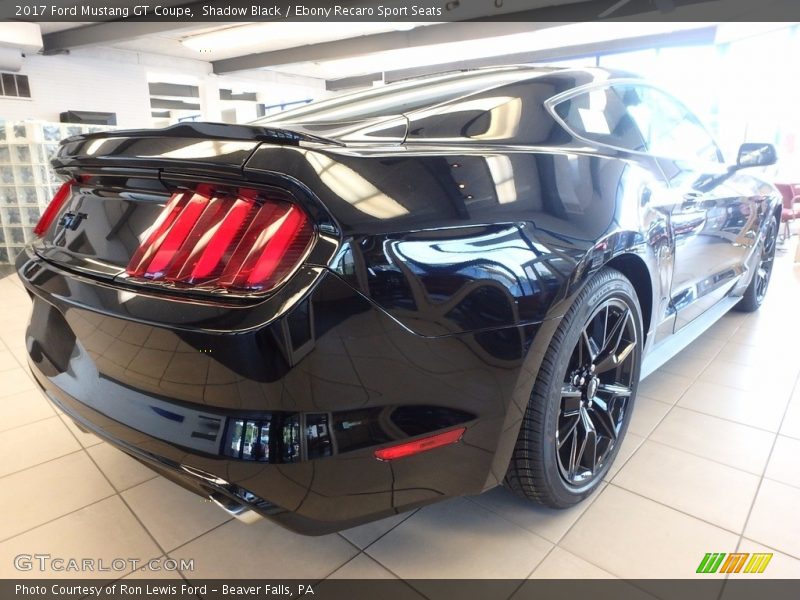 Shadow Black / Ebony Recaro Sport Seats 2017 Ford Mustang GT Coupe
