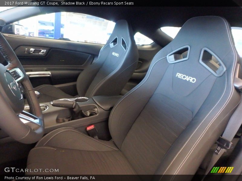 Shadow Black / Ebony Recaro Sport Seats 2017 Ford Mustang GT Coupe
