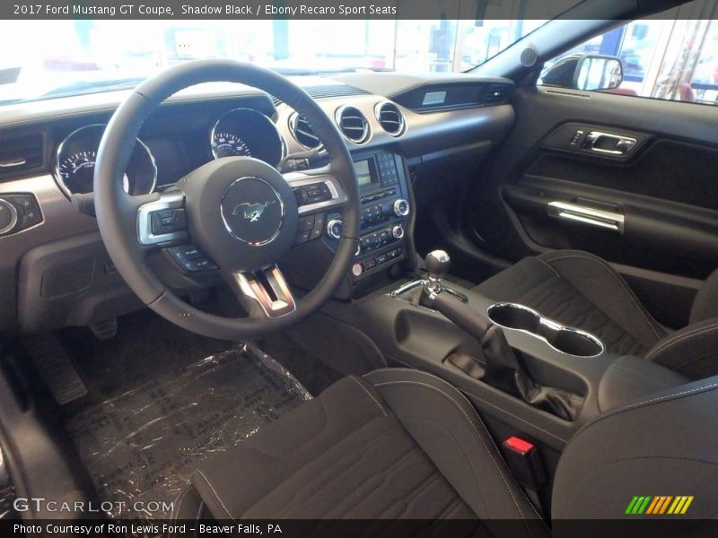 Shadow Black / Ebony Recaro Sport Seats 2017 Ford Mustang GT Coupe