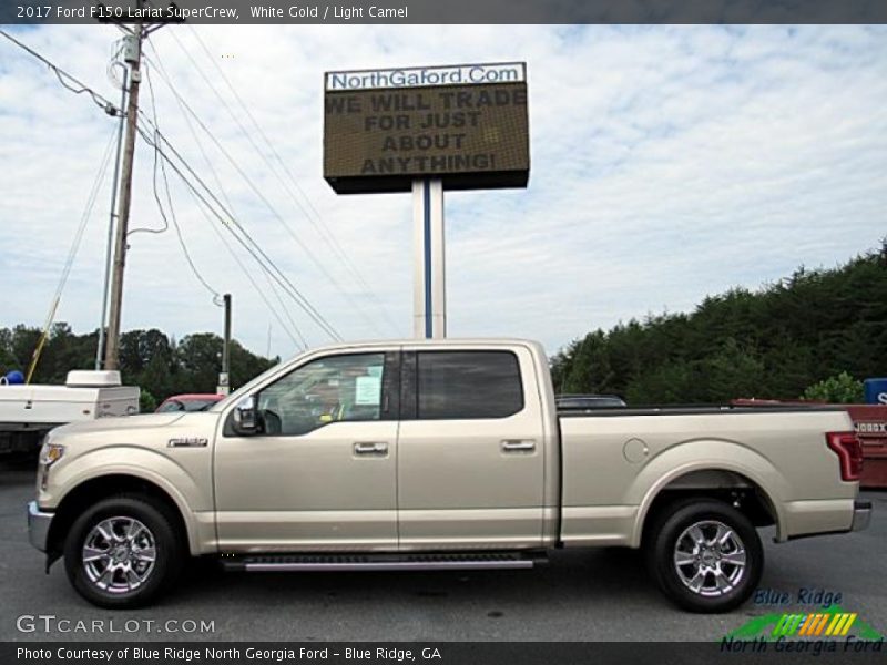 White Gold / Light Camel 2017 Ford F150 Lariat SuperCrew