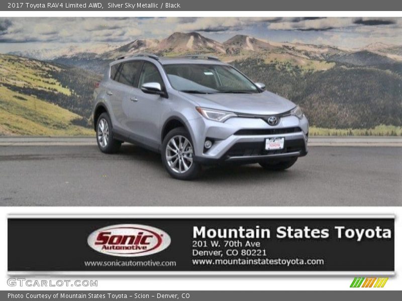 Silver Sky Metallic / Black 2017 Toyota RAV4 Limited AWD