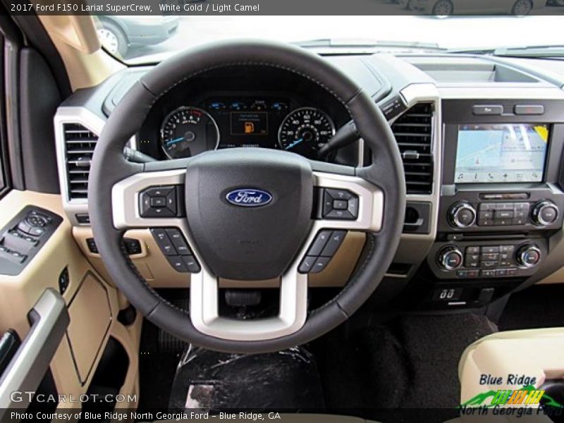 White Gold / Light Camel 2017 Ford F150 Lariat SuperCrew