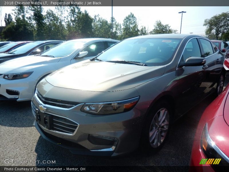 Pepperdust Metallic / Jet Black 2018 Chevrolet Malibu LT