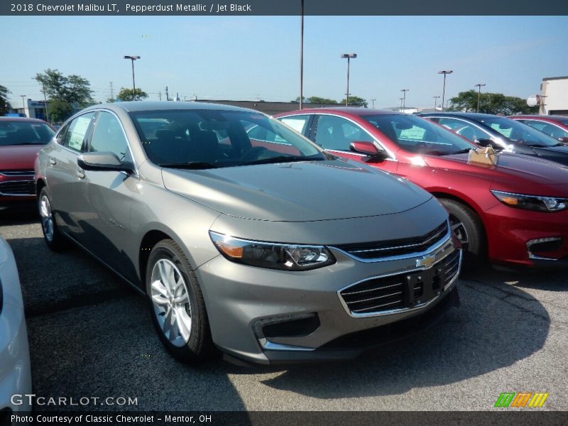 Pepperdust Metallic / Jet Black 2018 Chevrolet Malibu LT
