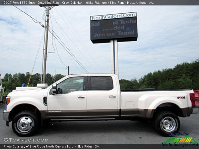 White Platinum / King Ranch Mesa Antique Java 2017 Ford F350 Super Duty King Ranch Crew Cab 4x4