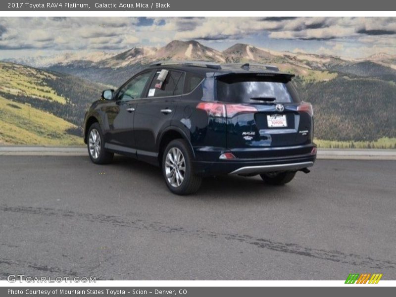Galactic Aqua Mica / Black 2017 Toyota RAV4 Platinum