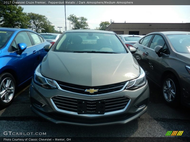 Pepperdust Metallic / Dark Atmosphere/Medium Atmosphere 2017 Chevrolet Cruze Premier