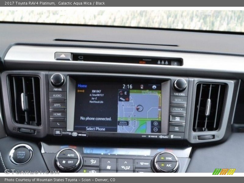 Galactic Aqua Mica / Black 2017 Toyota RAV4 Platinum