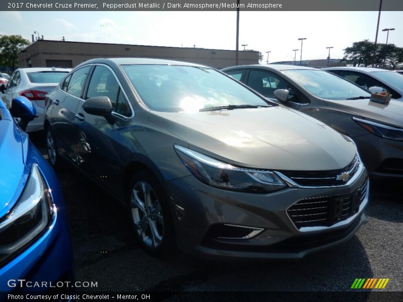 Pepperdust Metallic / Dark Atmosphere/Medium Atmosphere 2017 Chevrolet Cruze Premier