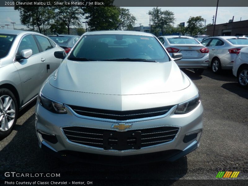 Silver Ice Metallic / Jet Black 2018 Chevrolet Malibu LS