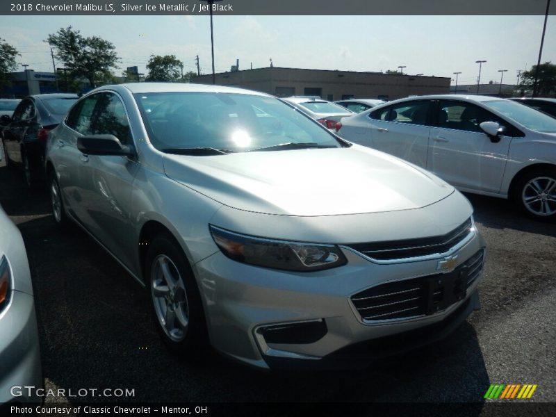 Silver Ice Metallic / Jet Black 2018 Chevrolet Malibu LS