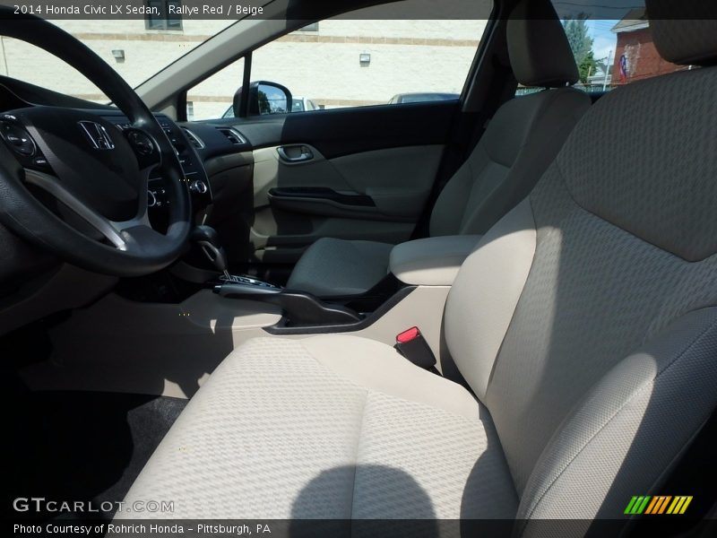 Rallye Red / Beige 2014 Honda Civic LX Sedan
