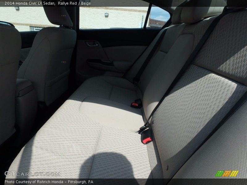 Rallye Red / Beige 2014 Honda Civic LX Sedan