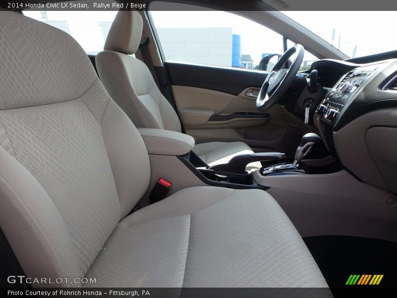 Rallye Red / Beige 2014 Honda Civic LX Sedan