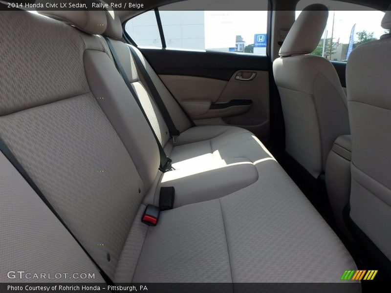Rallye Red / Beige 2014 Honda Civic LX Sedan