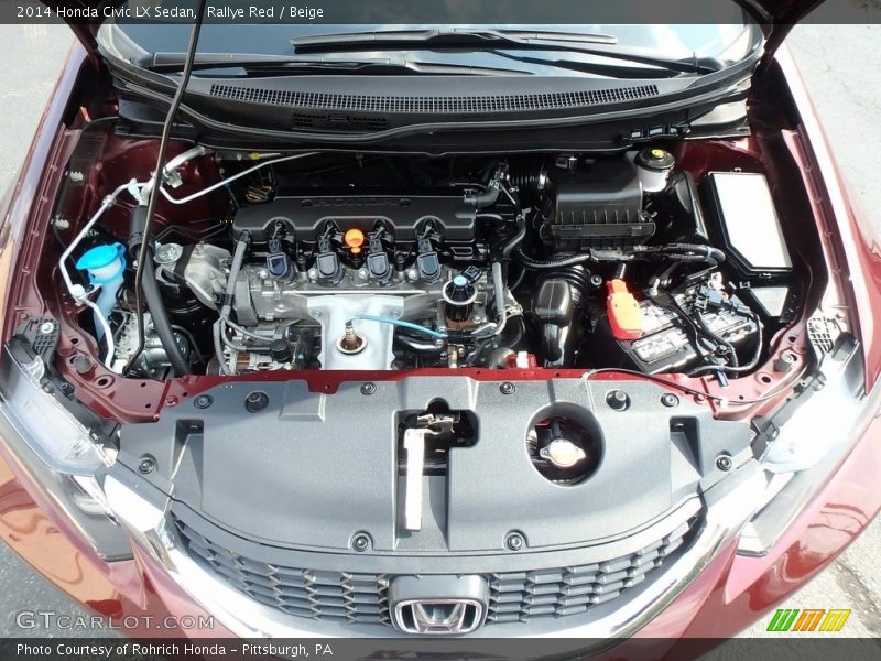 Rallye Red / Beige 2014 Honda Civic LX Sedan