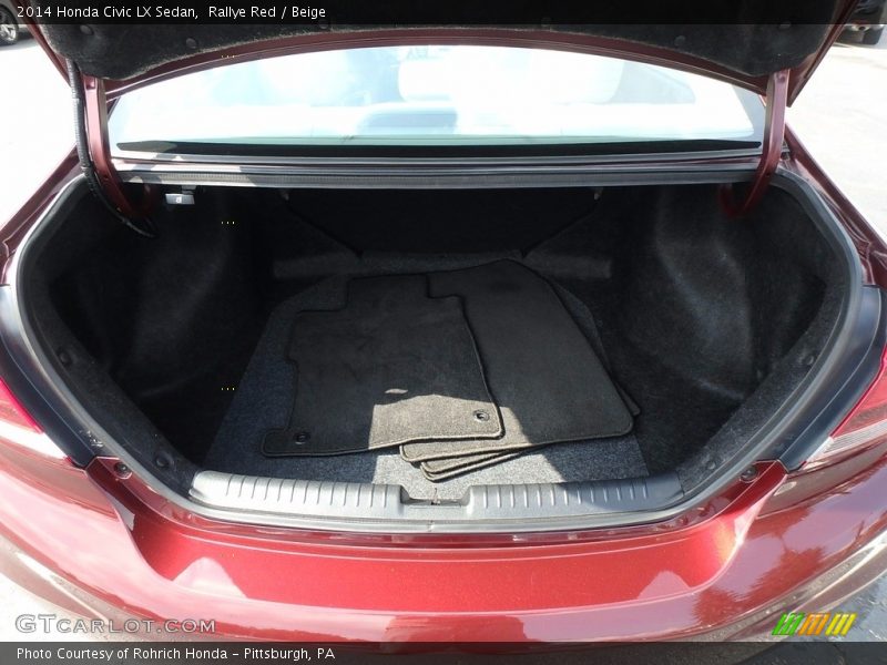 Rallye Red / Beige 2014 Honda Civic LX Sedan