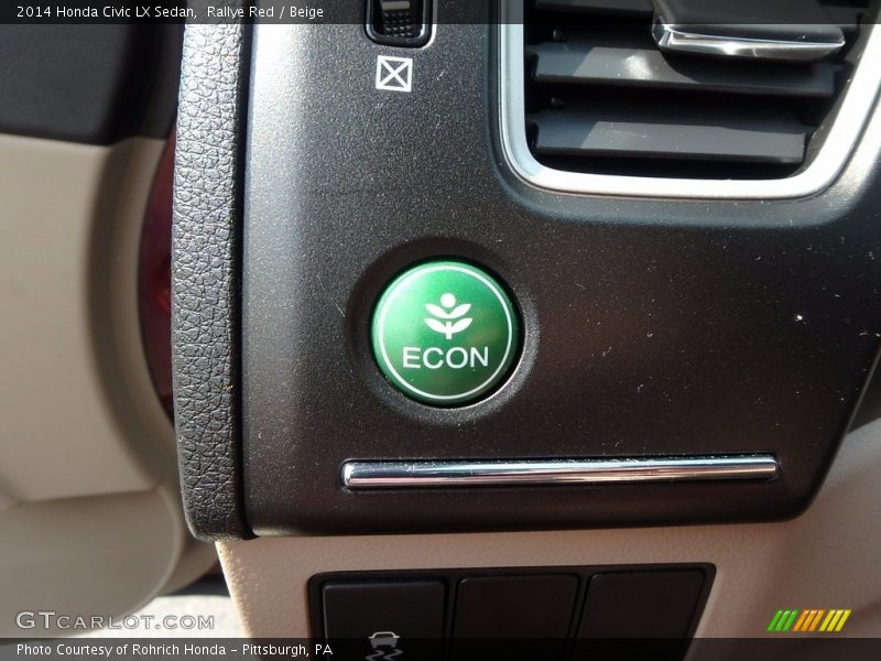 Rallye Red / Beige 2014 Honda Civic LX Sedan