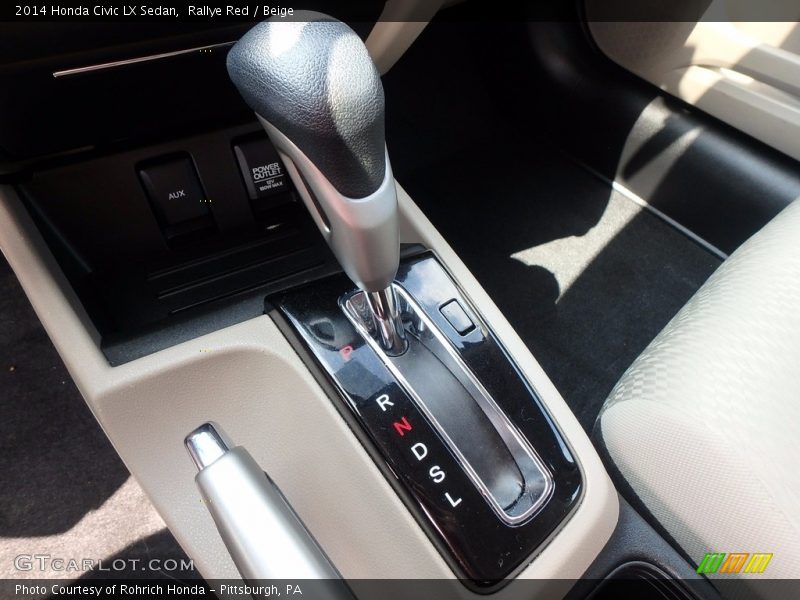 Rallye Red / Beige 2014 Honda Civic LX Sedan