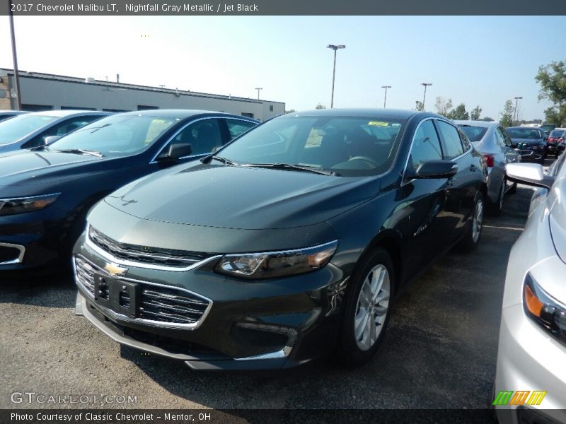 Nightfall Gray Metallic / Jet Black 2017 Chevrolet Malibu LT