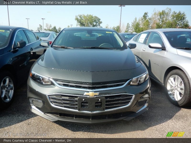 Nightfall Gray Metallic / Jet Black 2017 Chevrolet Malibu LT