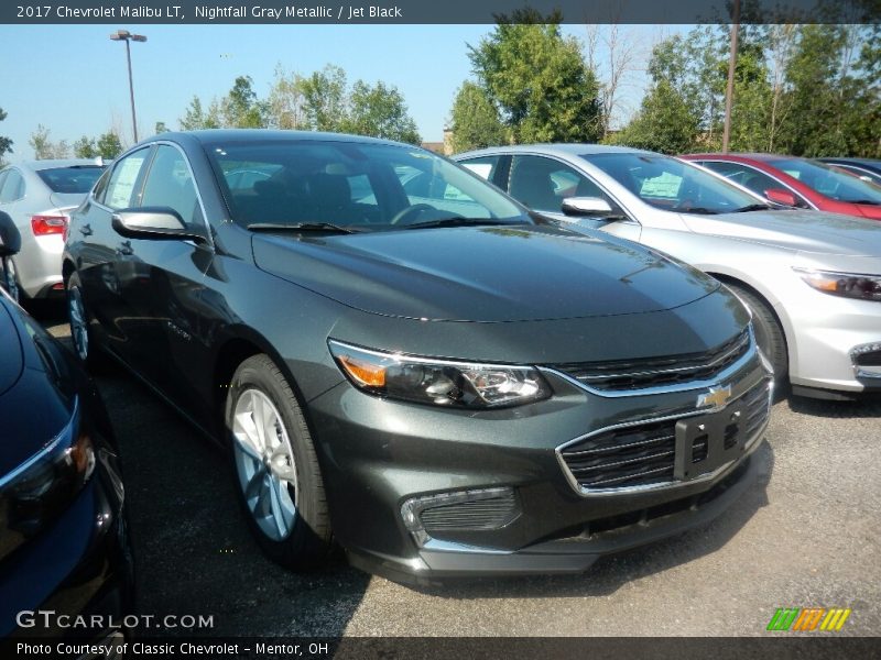 Nightfall Gray Metallic / Jet Black 2017 Chevrolet Malibu LT