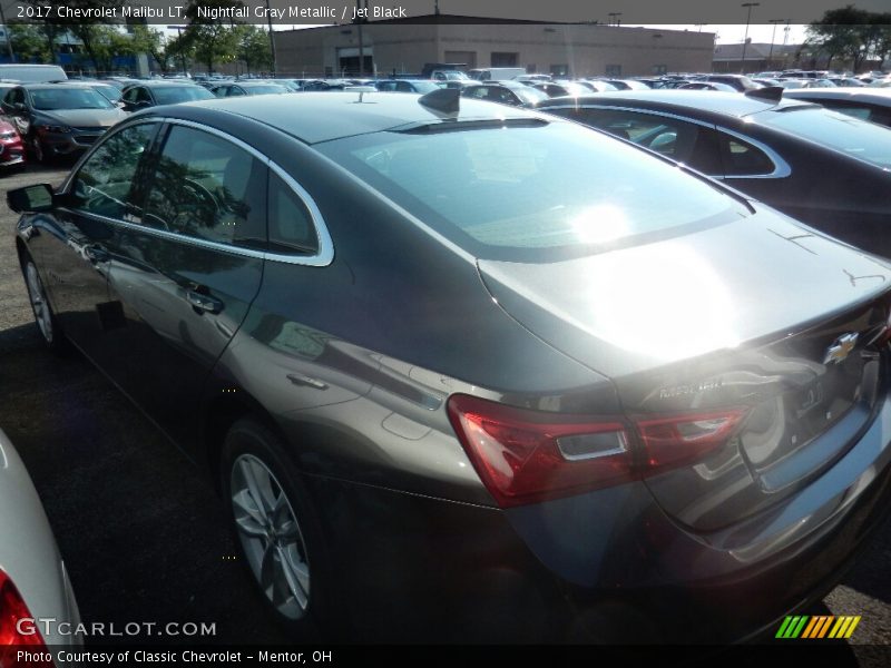 Nightfall Gray Metallic / Jet Black 2017 Chevrolet Malibu LT
