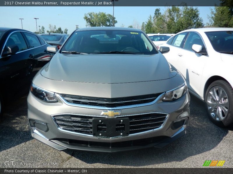 Pepperdust Metallic / Jet Black 2017 Chevrolet Malibu Premier
