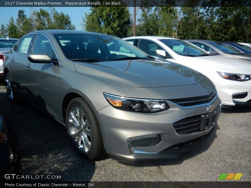 Pepperdust Metallic / Jet Black 2017 Chevrolet Malibu Premier