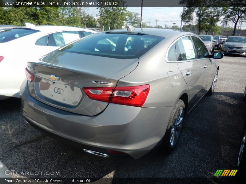 Pepperdust Metallic / Jet Black 2017 Chevrolet Malibu Premier
