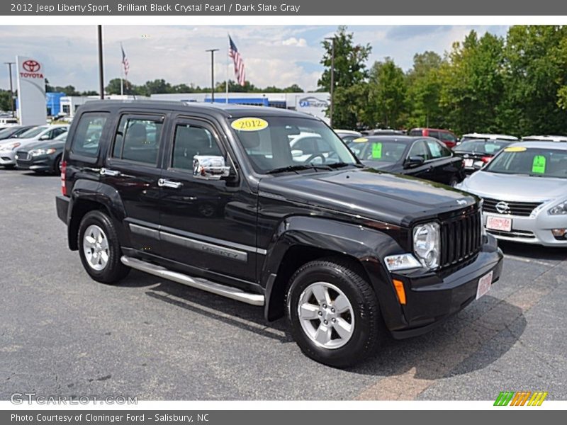 Brilliant Black Crystal Pearl / Dark Slate Gray 2012 Jeep Liberty Sport