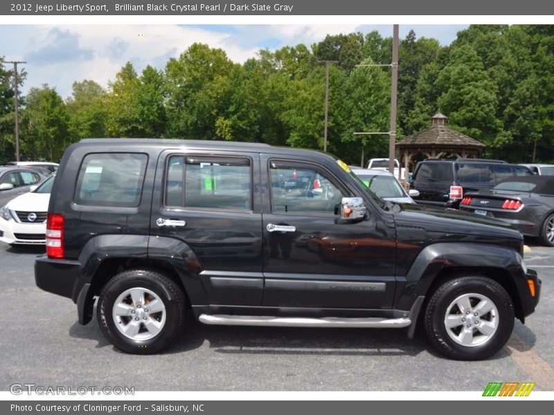 Brilliant Black Crystal Pearl / Dark Slate Gray 2012 Jeep Liberty Sport