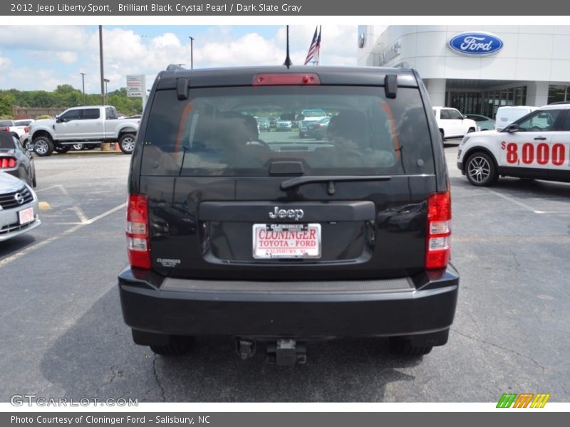 Brilliant Black Crystal Pearl / Dark Slate Gray 2012 Jeep Liberty Sport