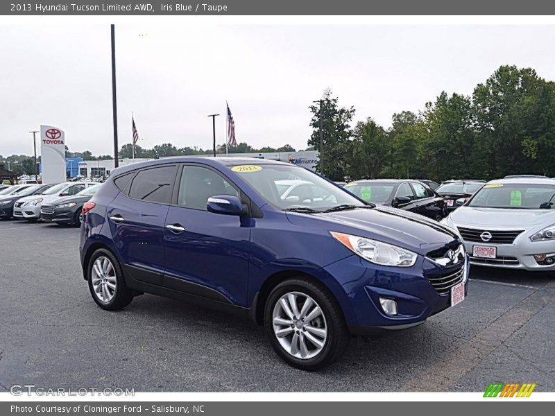 Iris Blue / Taupe 2013 Hyundai Tucson Limited AWD