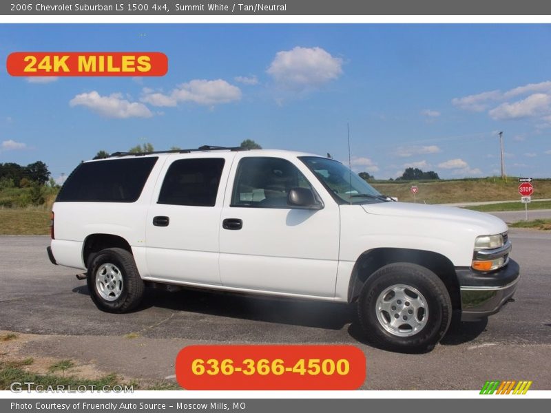 Summit White / Tan/Neutral 2006 Chevrolet Suburban LS 1500 4x4