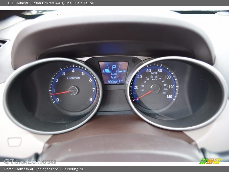 Iris Blue / Taupe 2013 Hyundai Tucson Limited AWD
